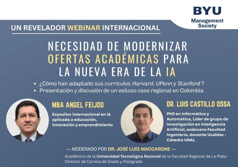 Webinar internacional: Necesidad de modernizar ofertas académicas para la nueva era de la IA